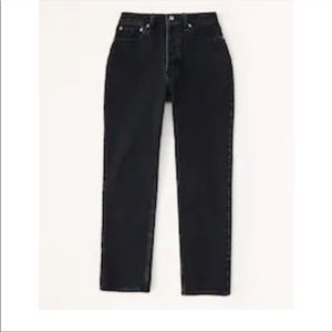 Abercrombie & Fitch The Dad high rise curvy love jeans size 27 4R black